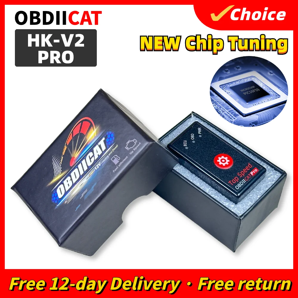 HK-V2 OBD2 Chip Tuning Box Tool Nieuw PRO/Ultieme Verhogen Power Koppel Voor Benzine & Diesel OBD2 Auto tuning Tool Power Box