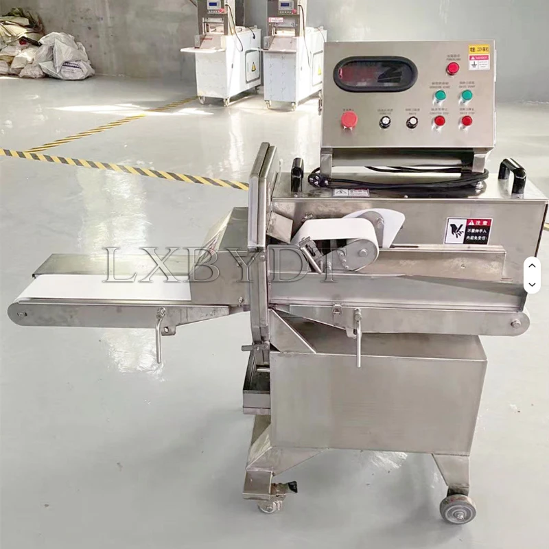 Small Commercial Restaurant Hotel Automatic Soft Meat Cutting Slicing Machine Meat Fruit Slicer Strip Cutter Machine