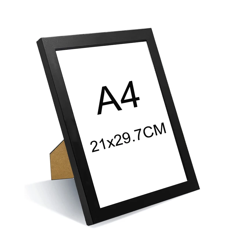 1PCS A4 8x12\'\' black wood Document frame 21x30CM Photo Frames Dual Purpose Put and Hang Certificate Frame Without Paper