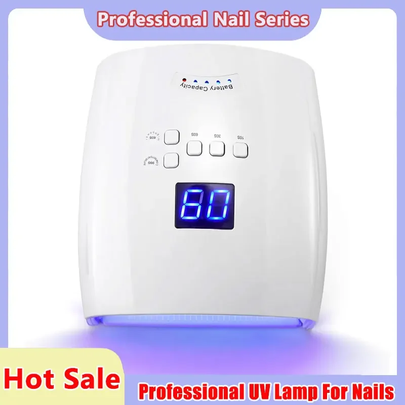 

Rechargeable UV LED Nail Lamp 66W Lamp for Manicure with LCD Screen 4 Timer Settings Nail Art Manicure Tools for Home and Salon