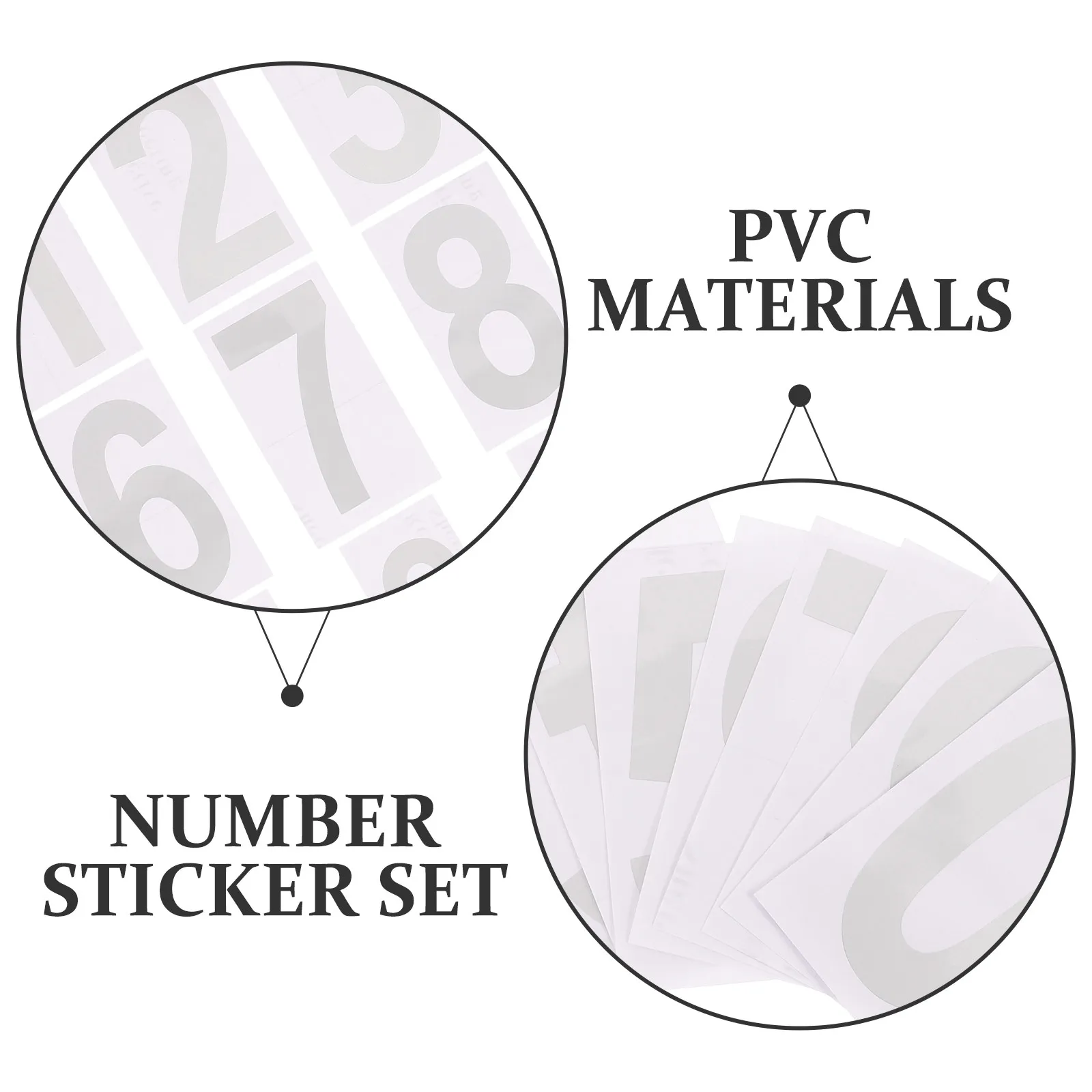 2Sets Reflective Mailbox Numbers for Outside Waterproof and Fade Resistant Self Adhesive PVC Stickers Large Small Size Options