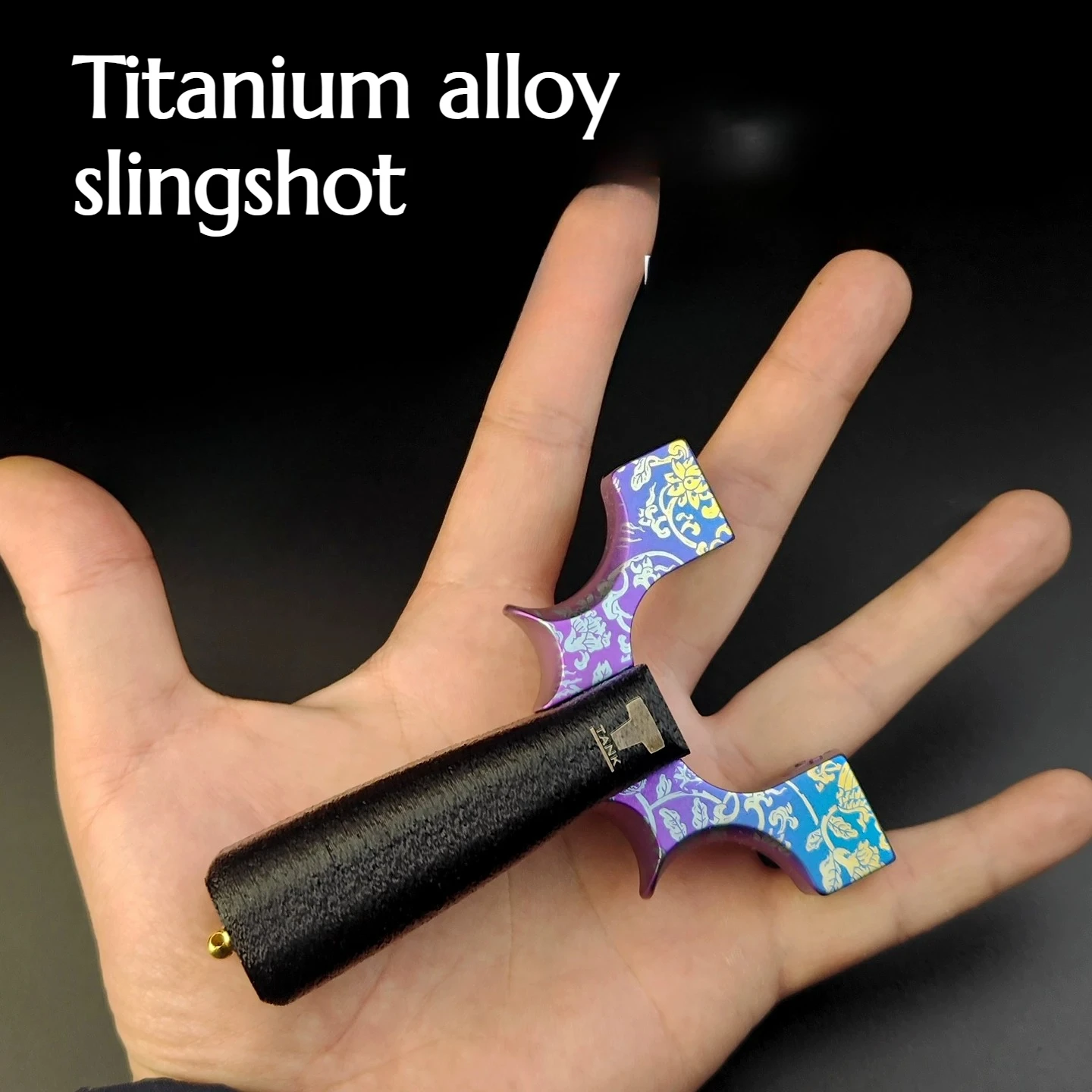 High End Titanium Alloy Slingshot Roasted Blue Thunderous Feel King Portable Outdoor Hunting Tool