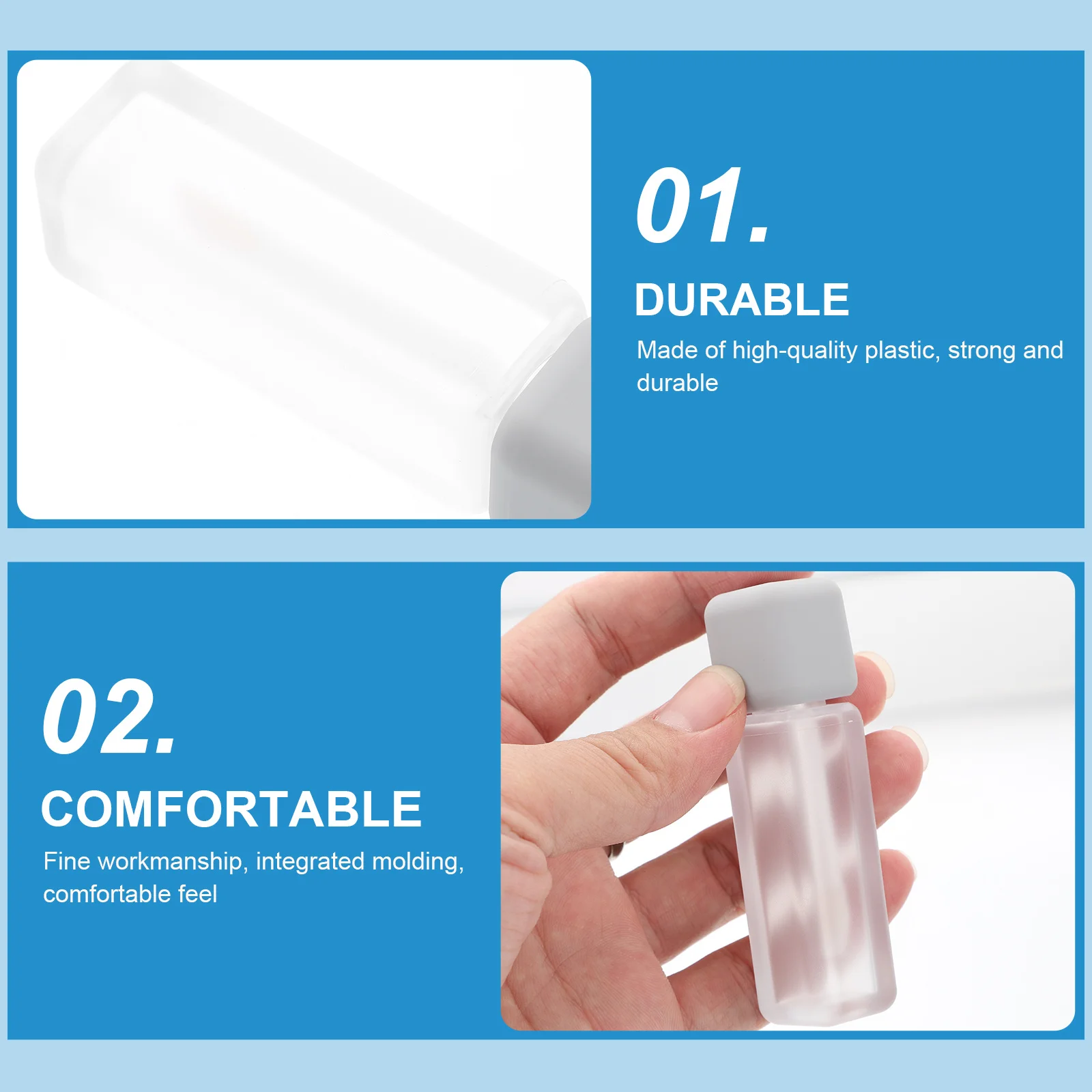 5 قطعة أنابيب ملمع الشفاه الأسطوانية غطاء مانع للتسرب زجاجات صغيرة قابلة لإعادة الملء السفر استخدام أنابيب بلسم الشفاه زجاجات أحمر الشفاه الصغيرة #2