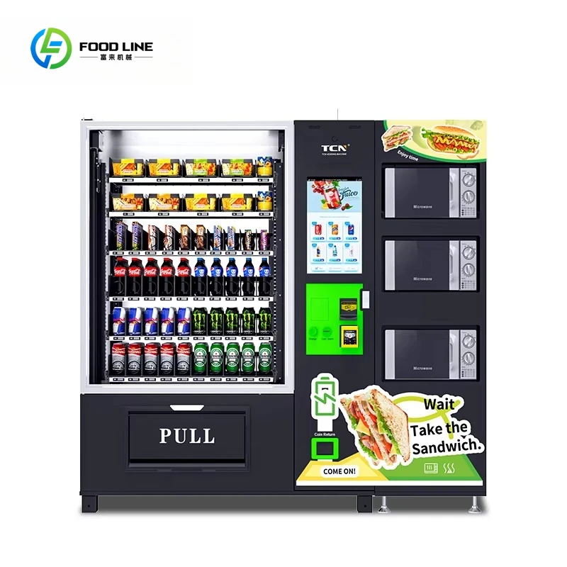 

Elevator Vending Machine Fresh Cold and Hot Food Vending Machine With Microwave Oven