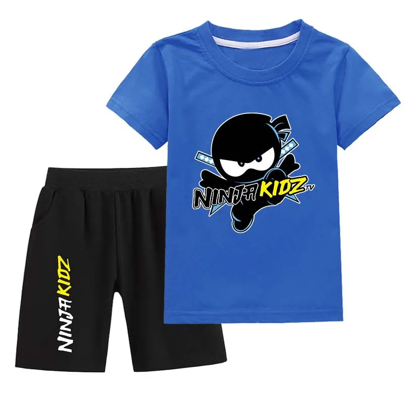 

New Ninja Summer Kids Clothes Baby Boys SPY Ninjas Tracksuit 2Pcs Children Girls Sports suit Outfits Short Sets