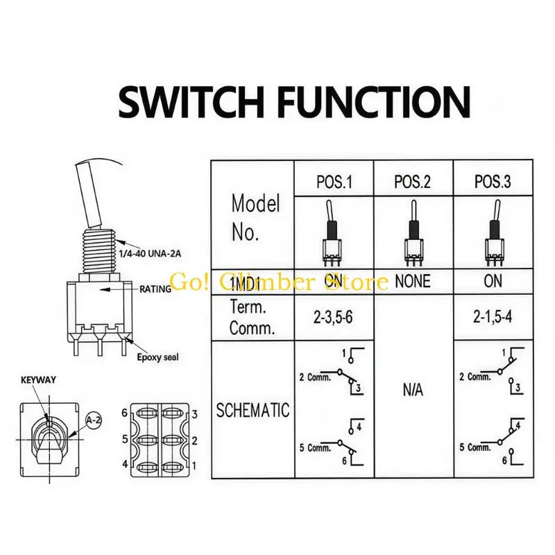 Q84C Mini 2 Position 6 Pin Toggle Switches for Electric Guitar Pickup Quick Tone Change for Live Performances and Recording