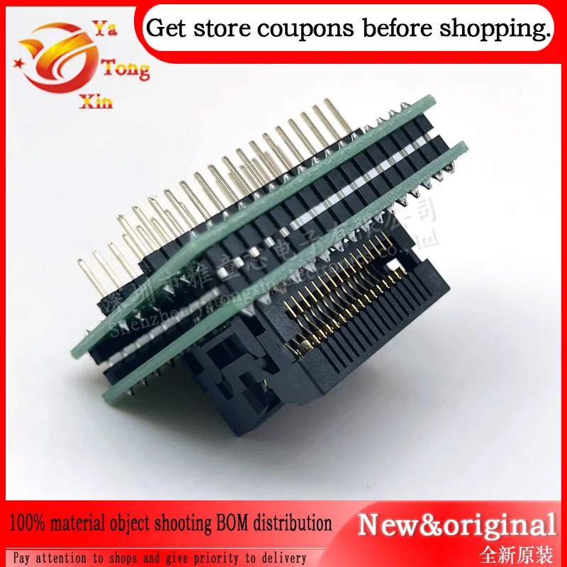 SOP32 CNV-SOP-DIP32 Burn In Socket Pin Pitch 1.27mm IC Body Width 10.4mm Open Top Programming Adapter Test seat