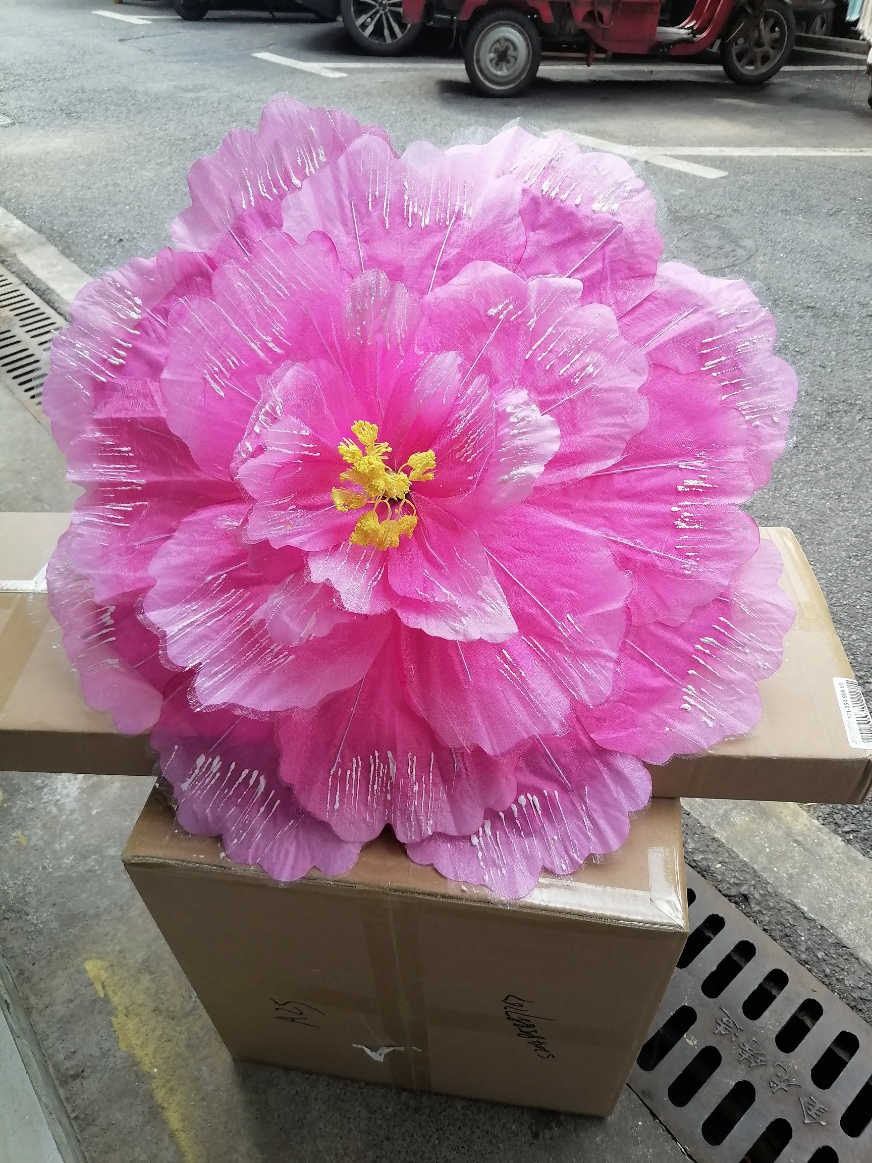 5pcs 70cm Retro Chinese Peony Flower Umbrella for Children Kids Dance Performance Props Wedding Decoration