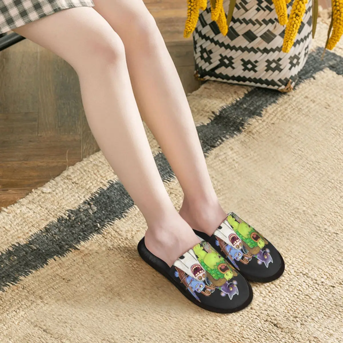 My Singing Monsters House Slippers Women Soft Memory Foam Kawaii Cartoon Anime Game Slip On Bedroom Slipper Shoes