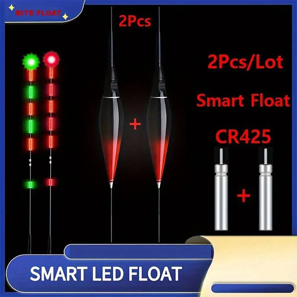 2pcs Smart Fishing Float, LED Night Fishing Float, Color Changing Bite Indication, Fishing Accessories