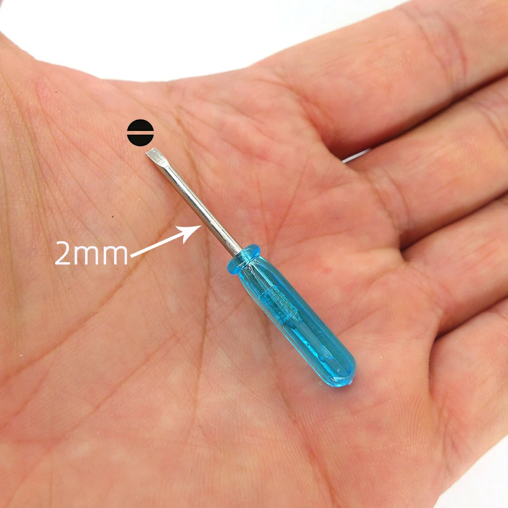 50 stücke Mini 3,0/2,0mm Flache-klinge Schlitz Kreuz Kopf Kleine Schraubendreher Für Handy Xbox 360 Wireless controller Reparatur Öffnen – Detail 4