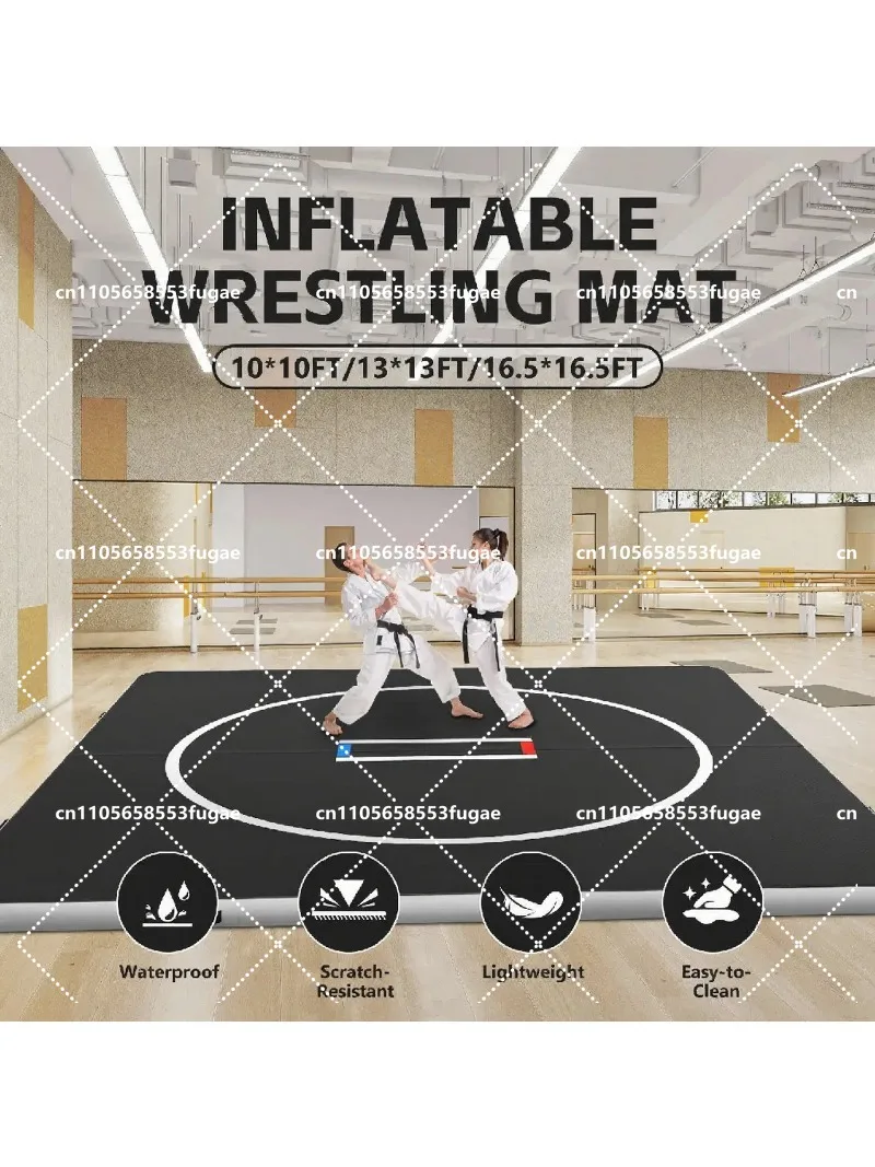 Large Thick PVC Yoga Mat Inflatable Air Tumbling for Gymnastics Cheerleading Wrestling Professional Home Training