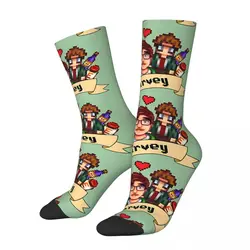 Funny Crazy compression Harvey Sock for Men Hip Hop Vintage Stardew Valley Happy Seamless Pattern Printed Boys Crew Sock