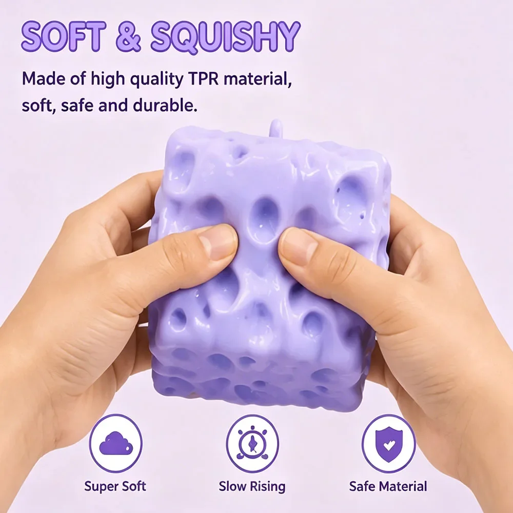 Kawaii Giant Blueberry Cheese Cake Squishy Fake Food Aesthetic Room Desk Decor Ornament Slow Rebound Squeeze Surprise Present