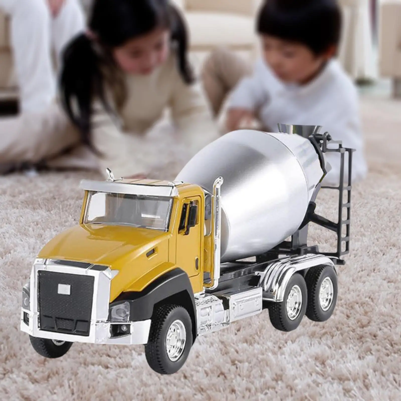 Construction Vehicle Mini Concrete Rotatable Figurine Truck Toys for Toddler