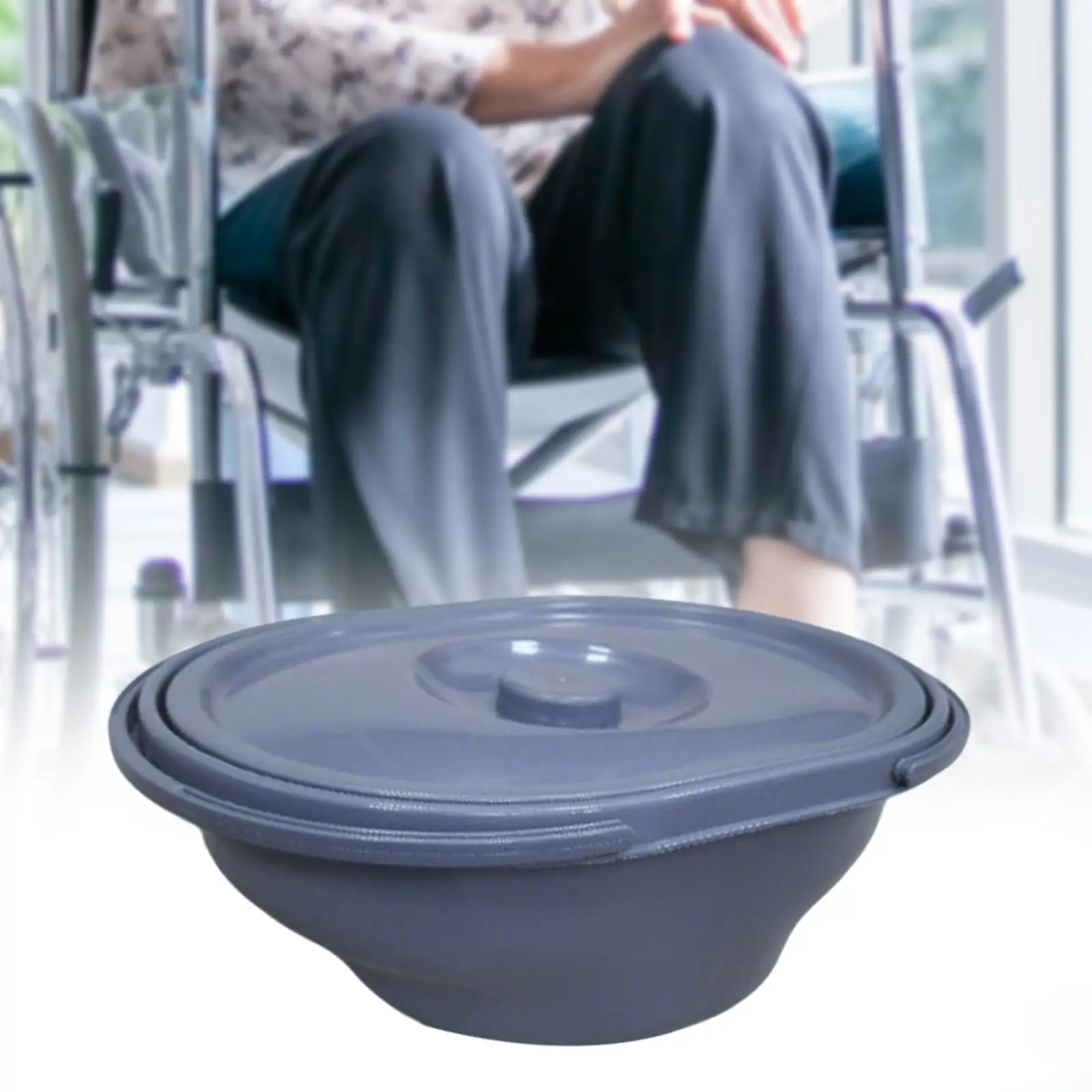 وعاء الغرفة العملي قعادة عديم الرائحة سهلة التنظيف Bedpan غطاء مانع للتسرب السرير صوان مبولة للمنزل الحمام ليلة التخييم السفر