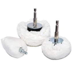 Dokunmamış parlatıcı tekerlekler araba parlatma pedi koni tampon ped araba tekerlek Hub far parlatma için altıgen 1/4 