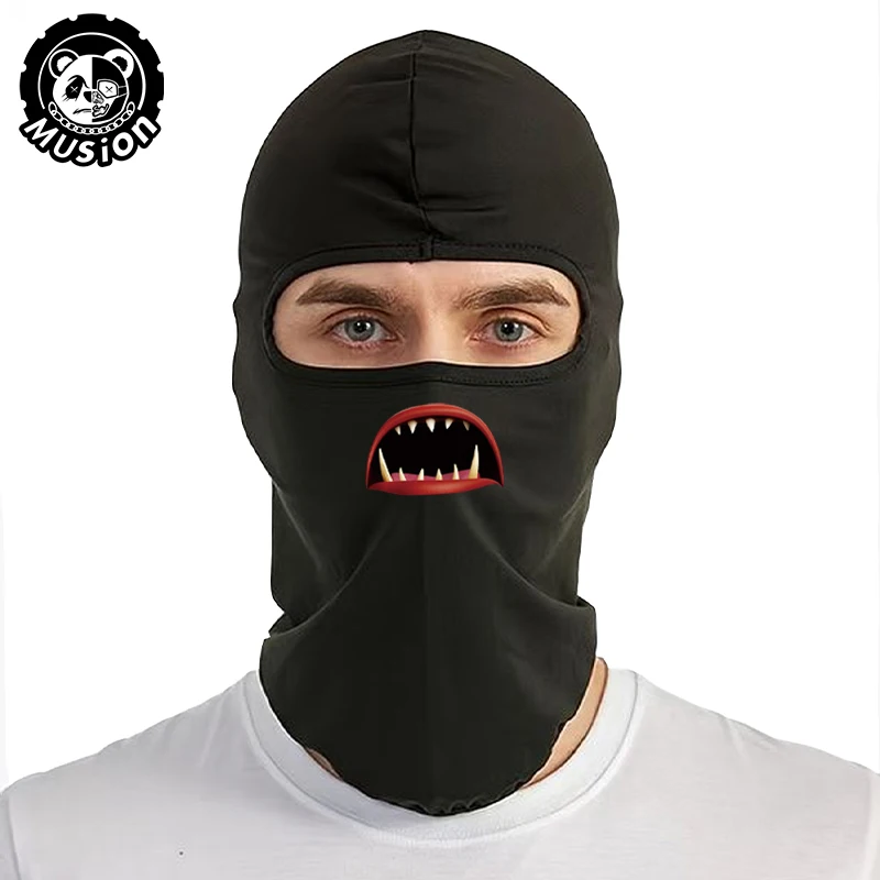 

Musion Balaclava Motorcycle Mask Street hip-hop style Print Men Women Windproof Sun Protection Full Face Breathable Mask Headsca