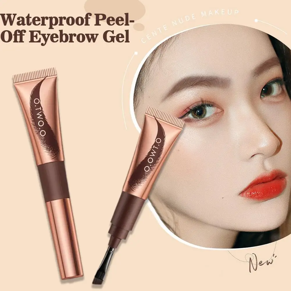 

2Colors Peel-off Eyebrow Gel Tint Waterproof Long-lasting Eye Natural Permanent Tattoo Semi Enhancers Brow Liquid Brown Bro O3Q2