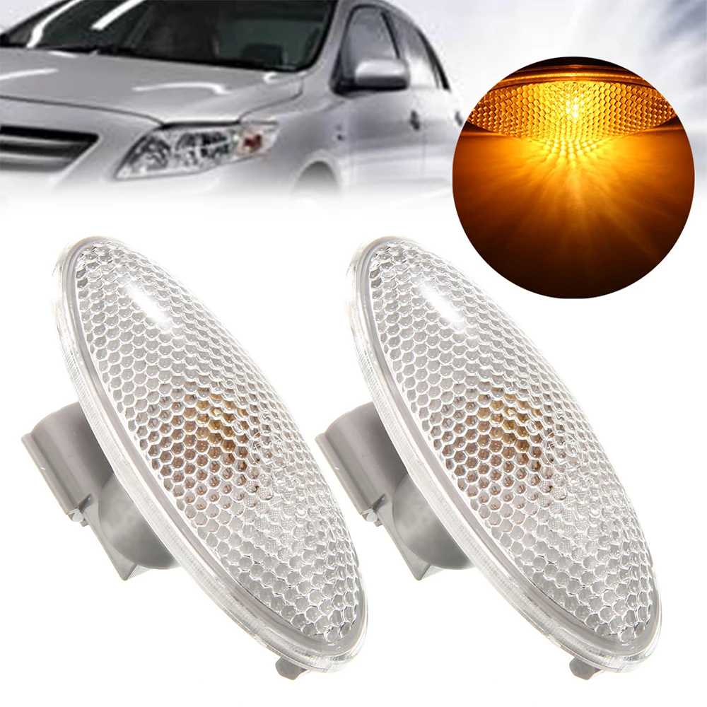 

2PCS 12V LED Car Side Mirror Turn Signal Lights Amber 81730-02080 81730-0D030 For Toyota Auris Corolla Rav4 Yaris 2006-2011