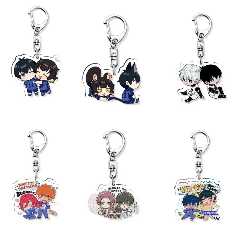 

Blue Lock Nagi Seishirou Isagi Yoichi Anime Keychain Students Fan Gift Bag Charms Key Chain Pendant Exemplary Ornaments Cute