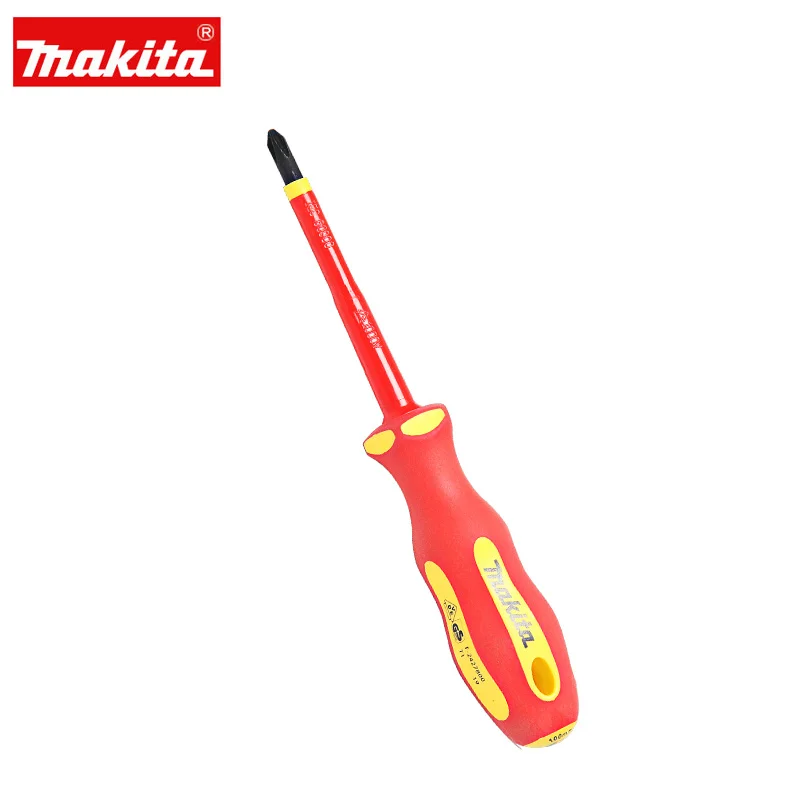 Makita Insulated Phillips Slotted Screwdriver 1000V Electrician Screwdrivers with Magnetic Screw Driver Hand Tool Repair Tool