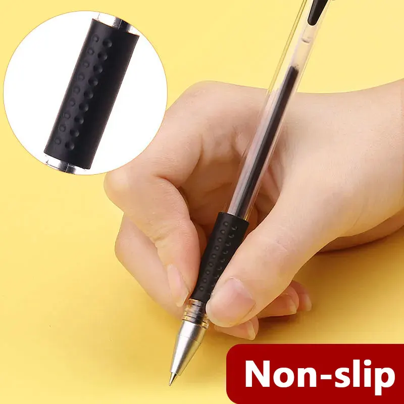 2PCS Neutral Pen+10PCS Refills Set Black Blue Red Ink Color 0.5mm Ballpoint Pen Students School Office Stationery