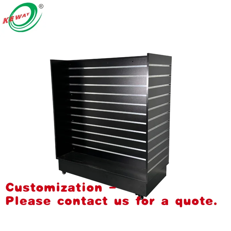 Customize.Double Sided H-Shaped MDF Slatwall Display Rack  Clothing Customizable Panel