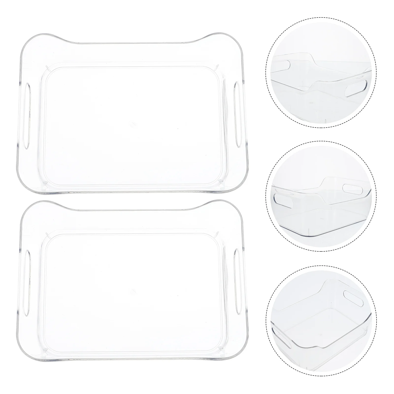 

2pcs Transparent Fridge Organizer Box Small Plastic Bins For Food Vegetables Fruits Cheese Refrigerator Organizer Clear Storage