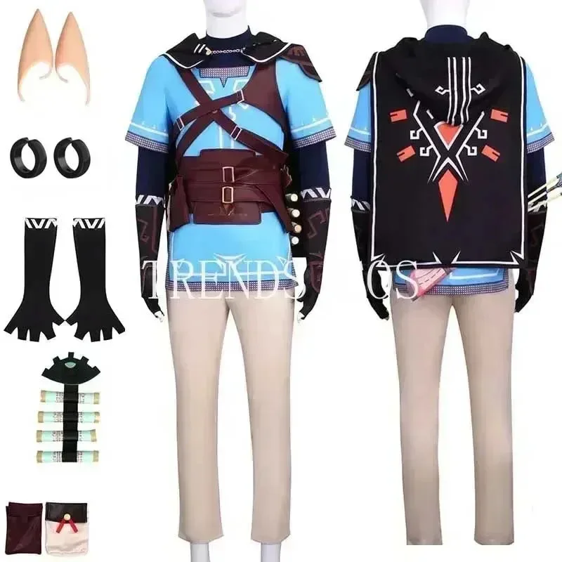 

Linke Cosplay Costume Wig Linke Blue Tunic full set for Comic Con Role Play Linke Outfits Wig Linke full set