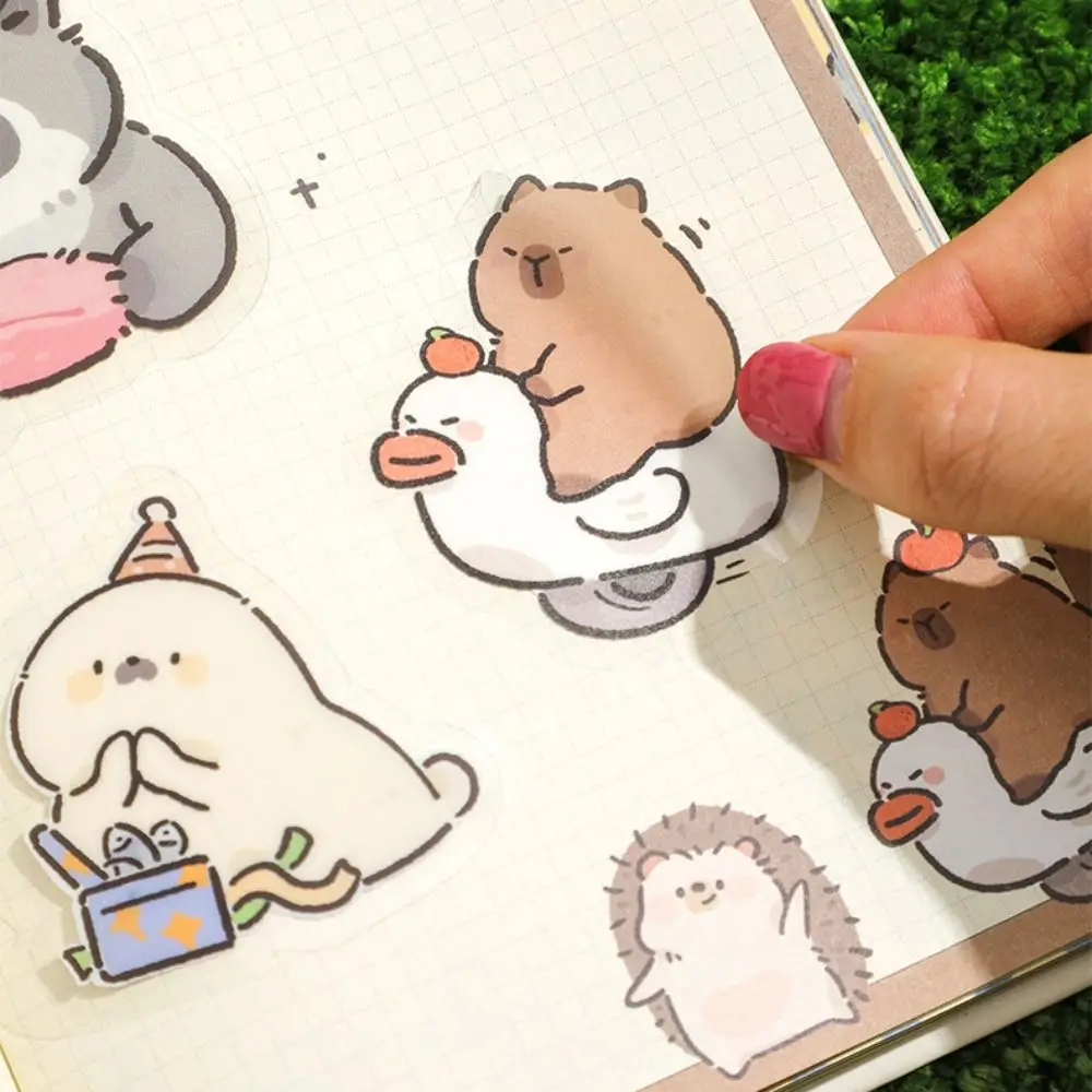 Adorável lontra bonito capivara adesivos engraçado moda criativa panda vermelho adesivos kawaii diy dos desenhos animados coala adesivos decalques de bagagem