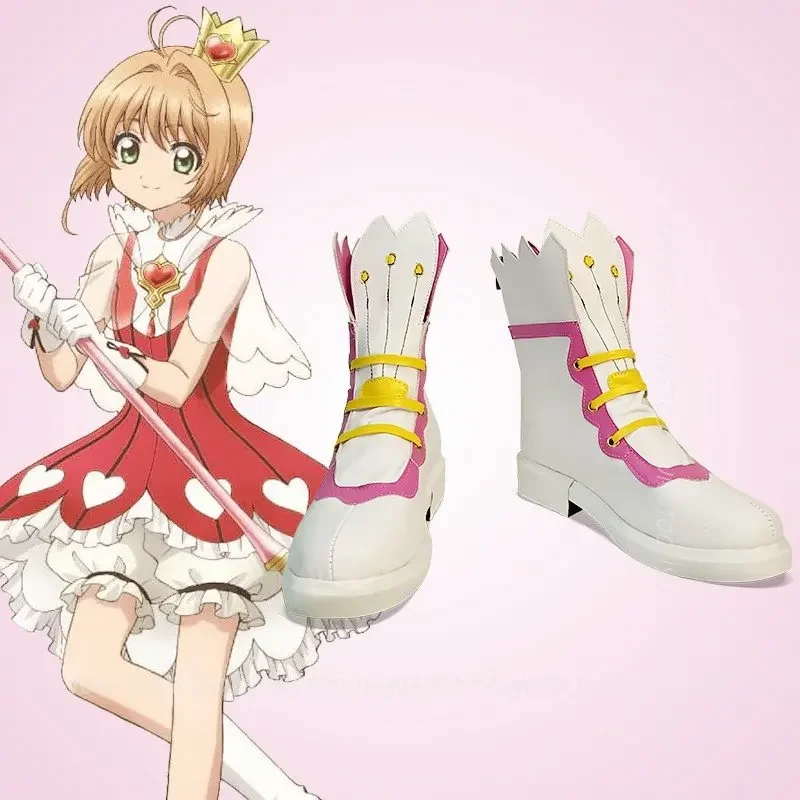 

Cardcaptor Sakura Magic Kinomoto Sakura Обувь с персонажами аниме Обувь для косплея Сапоги Костюм для вечеринки Опора