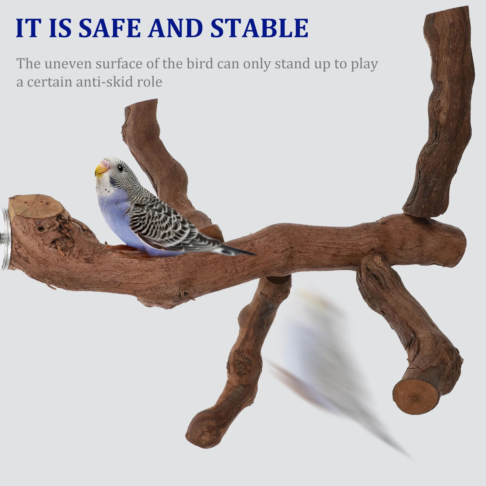 Wood Bird Perch St Parrot Play Cage Accessories Hard Texture Long Lasting Use Claw Rack Pet Gift