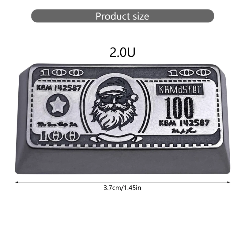 2.0U سبائك الزنك لوحات المفاتيح الميكانيكية Keycap الارتفاع الأصلي المعادن الخلفية Keycap لإعدادات المكتب والألعاب