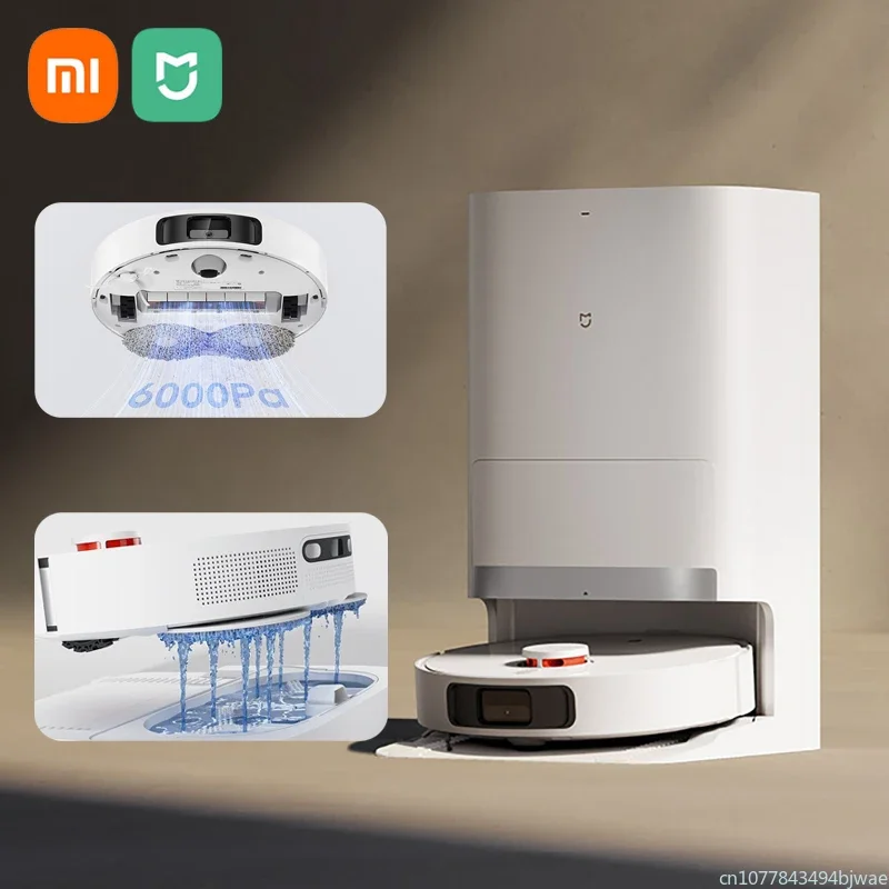 XIAOMI MIJIA-Robot Vacuum Mop 2, Limpeza Automática, Coleta De Poeira, Drenagem De Água, Esfregando, Toalhetes De Secagem A Vácuo, C102CN