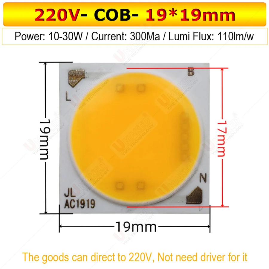 Imagem -05 - Warm Natural White Bulb Chip Não Precisa de Driver Track Light Faça Você Mesmo Ac220v 30w 1411 Espira 1920 10 Peças Ac220v 3w 5w 7w 9w 12w 15w 20w
