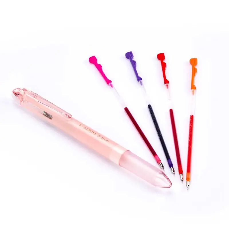 1pcs  HI-TEC-C Coleto LHKRF-10C4 3in1 4in1 Multi-function pen Rod Gel Pen Colors Refill 0.4mm Japanese Stationery