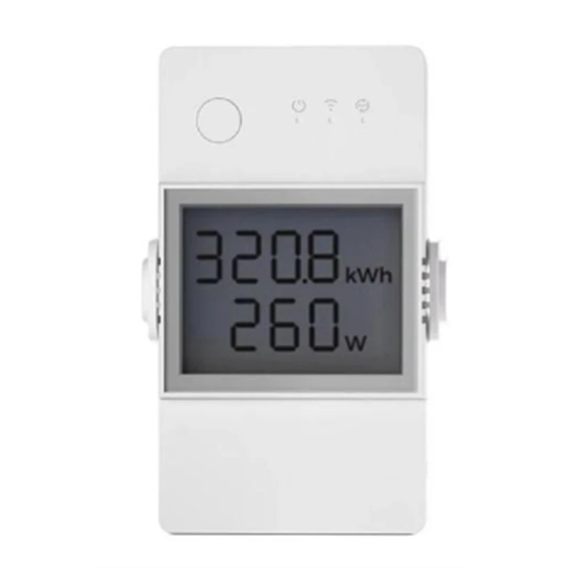 1 Piece POW Elite Power Meter Smart Switch ESP32 Chip LCD Screen Overload Protection For Ewelink Alexa Google Home 20A