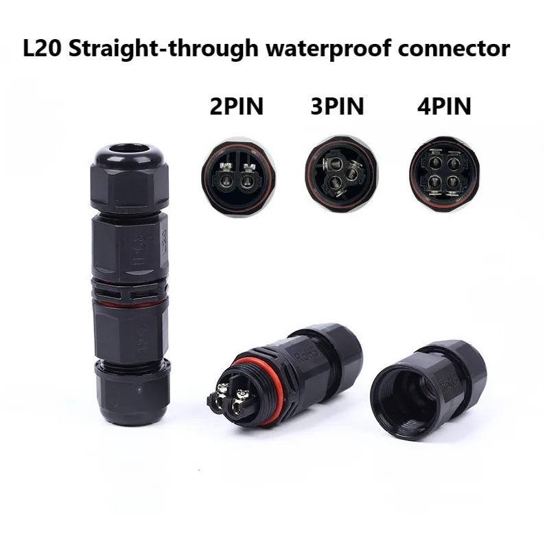 Waterproof Connector Electrical Cable Quick Connector Installation 2/3/4/5 Pin Cable Wire LED Light Outdoor Wire Connector IP68