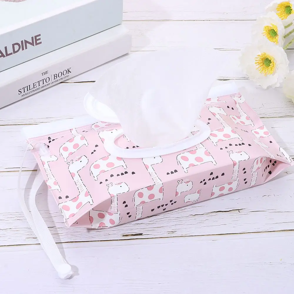 New Baby Wet Wipe Pouch Flip Cover Wipes Holder Case Reusable Tissue Box Refillable Carrying Case Portable Stroller Accessories