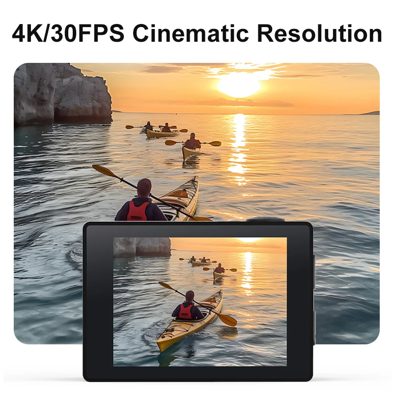 Kamera akcji 4k 2,0-calowy ekran Full Ultra HD lPS HD WIFI Szerokokątny wodoodporny IP68 do nagrywania wideo w kasku sportowym na świeżym powietrzu