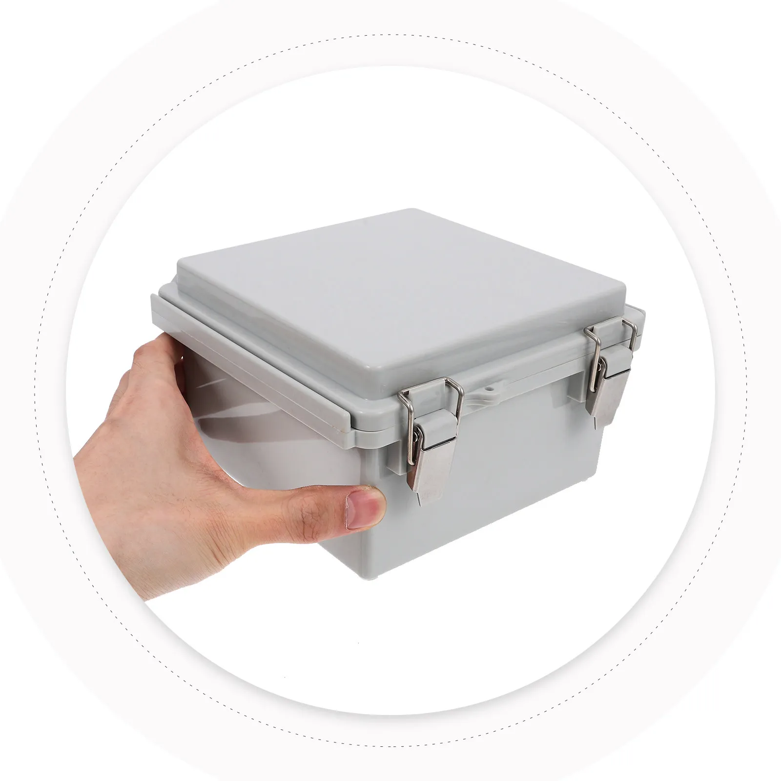 

Outdoor Electrical Junction Box 150x150mm Transparent ABS Plastic Splashproof Weatherproof Cable Project Wire Box