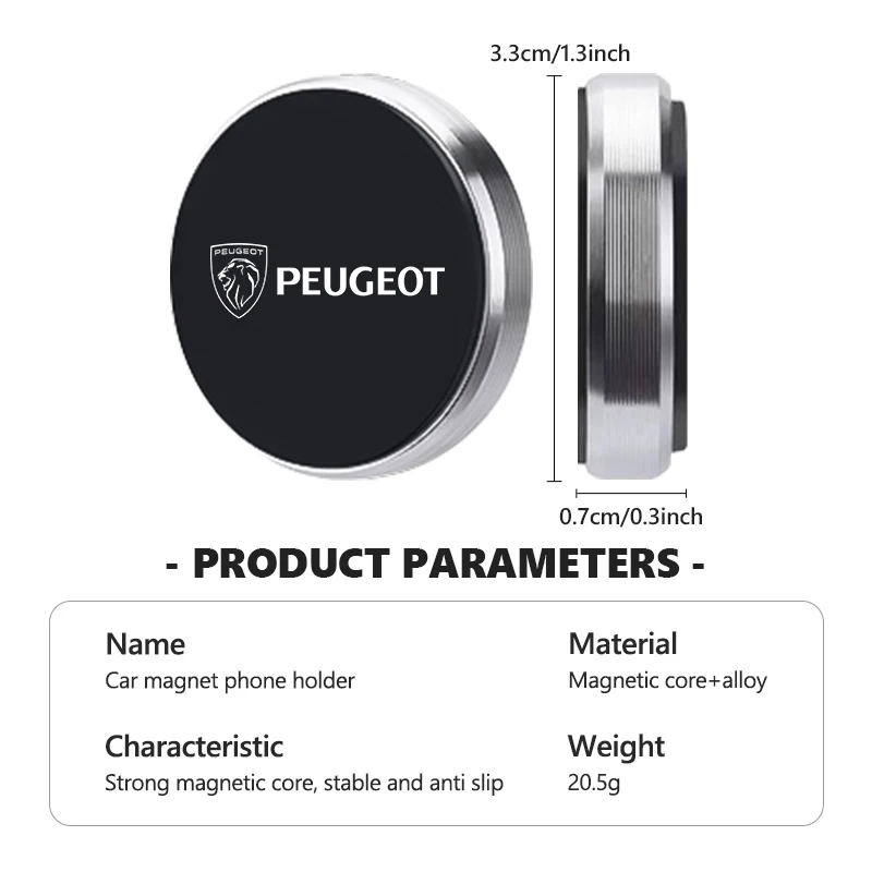 Car Dashboard Magnetic Phone Holder Sticker Mount For Peugeot 208 207 308 508 2008