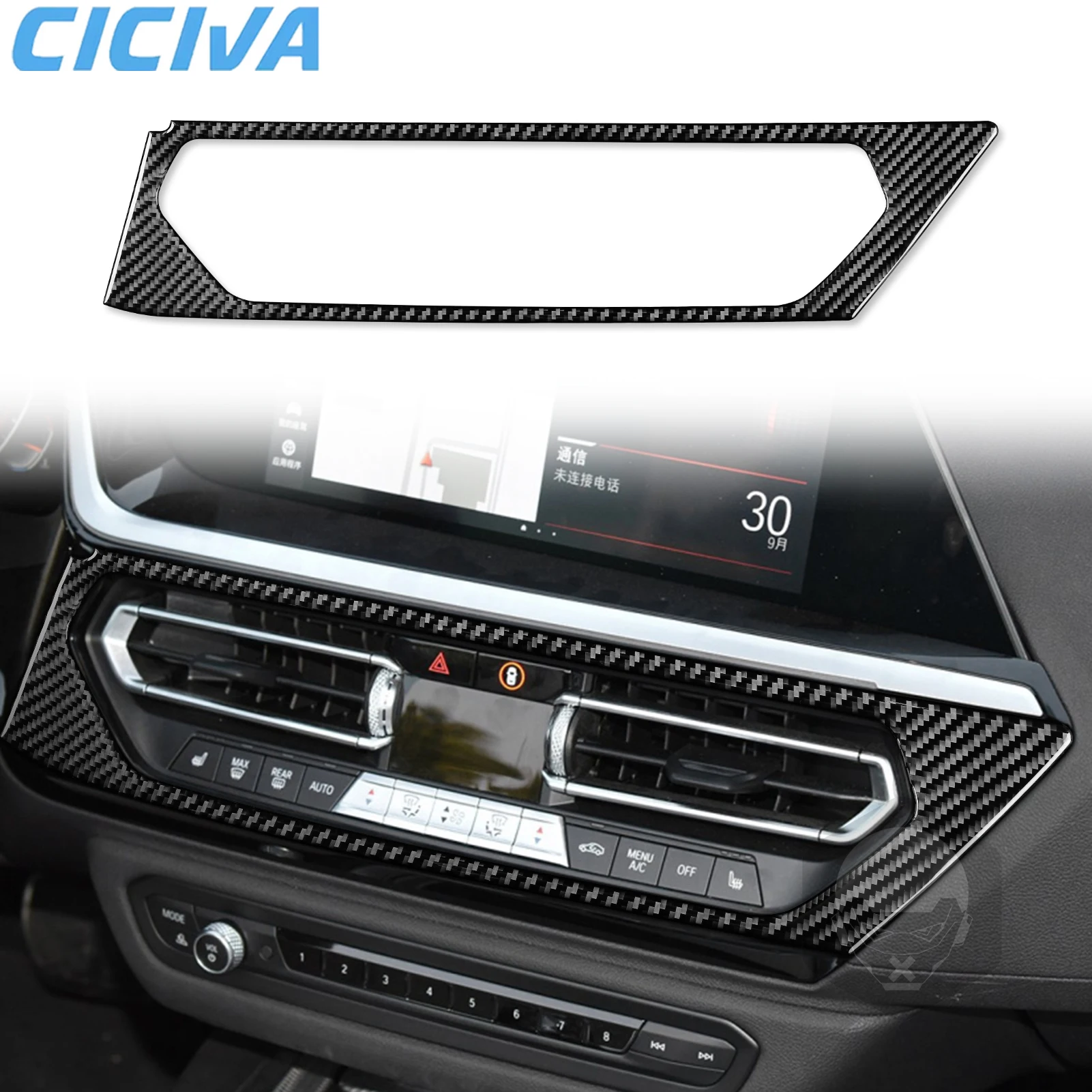 

For BMW Z4 G29 Accessories Interior 2019-2024 Carbon Fiber Dashboard Center Console Air Outlet Cover Tuning Stickers Auto Trims
