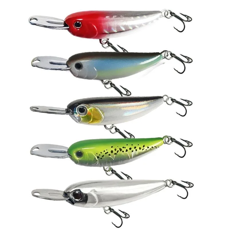 Mikro-Metall-Langzungen-Sinking-Minnow 5,5cm 6g Angelköder Künstlicher Pencil-Lure Oberflächenköder für Barsch- und Forellenangeln