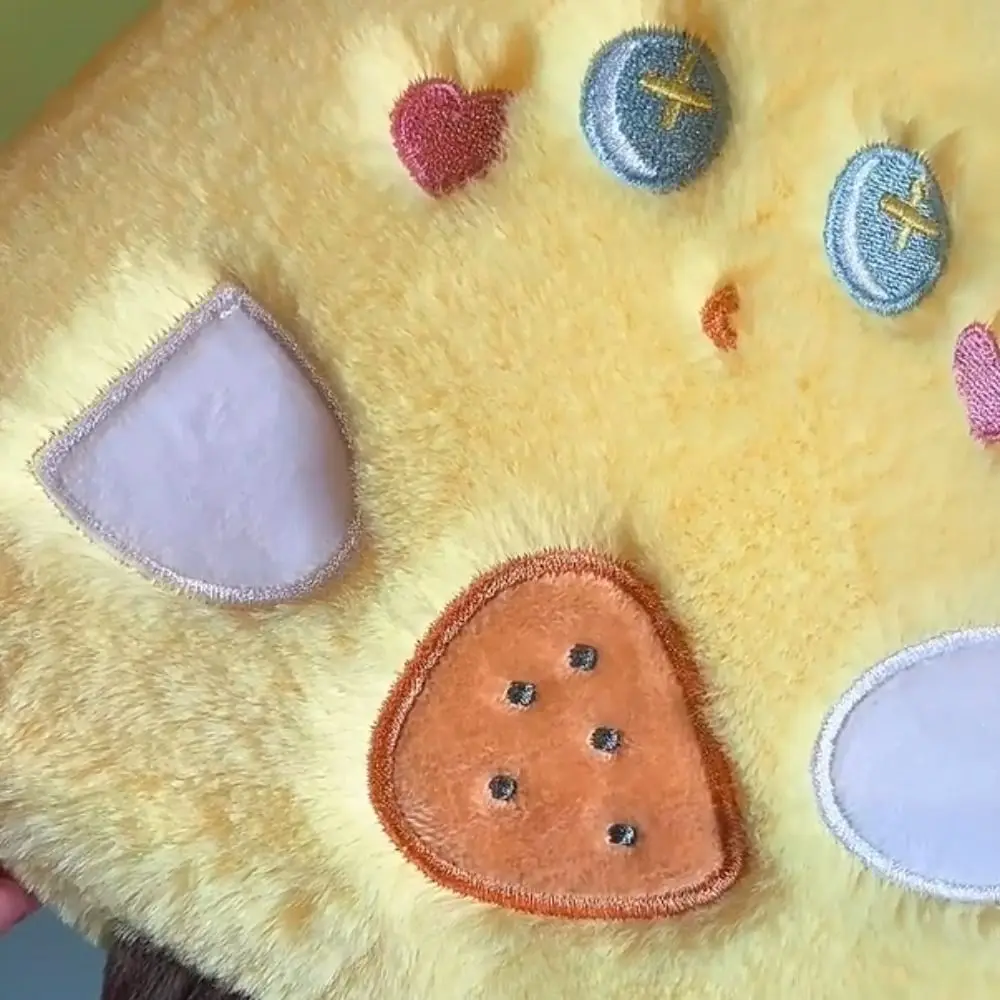 Starry Eyes Simulation Cheese Plush Toys Triangle with Foot Cartoon Cheese Stuffed Dolls Soft Food Simulation Cheese Plush Toy