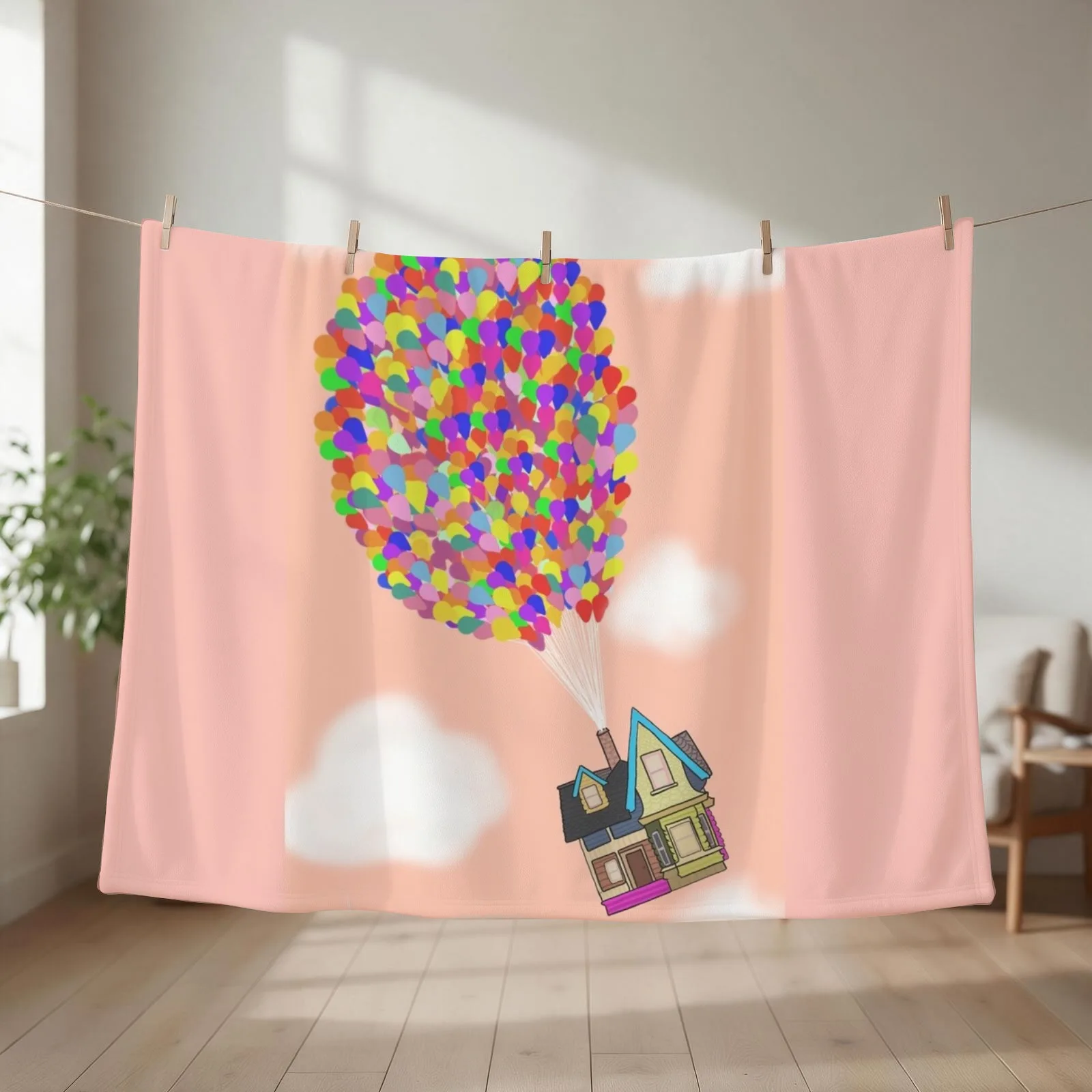New Up - Peach Throw Blanket couch cozy soft plush fuzzy picnic outdoor blanket