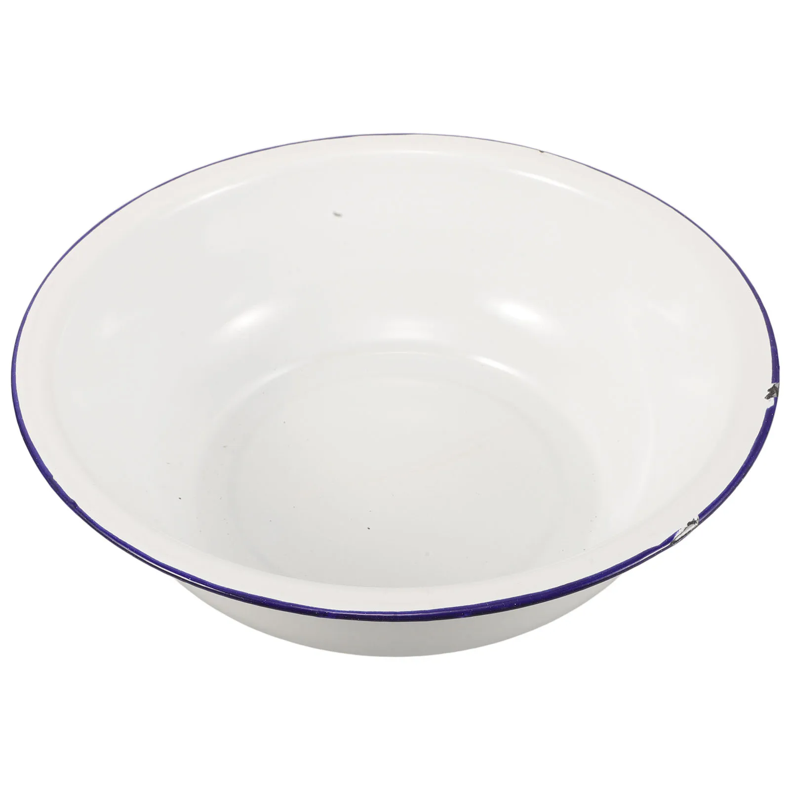 Vintage Enamel Footbath Soak Tub Bucket Stainless Steel Wash Basin Foot Soaking Pedicure Bowl Bathroom Laundry Room Foot Care