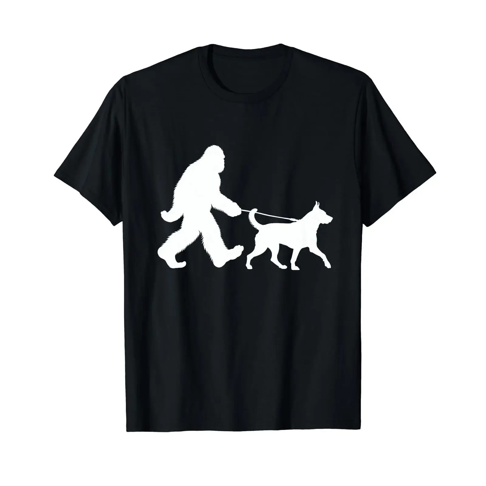 Bigfoot Walking a Dog Lustiger Hundevater von Beauceron Lovers T-Shirt Vintage gewaschen leicht stilvoll grafisch Unisex