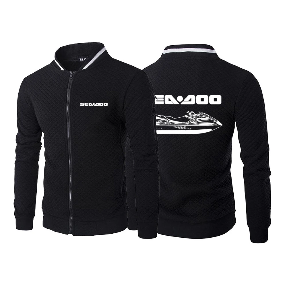 2024 Sea Doo Seadoo Moto New Men Spring And Autumn Printing Casual Fashion Simple Hight Quality Zipper Round Neck Designe Coat